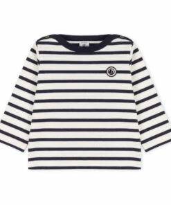 Tascinant Organic Cotton Striped Top Navy blue Petit Bateau Fashion Baby