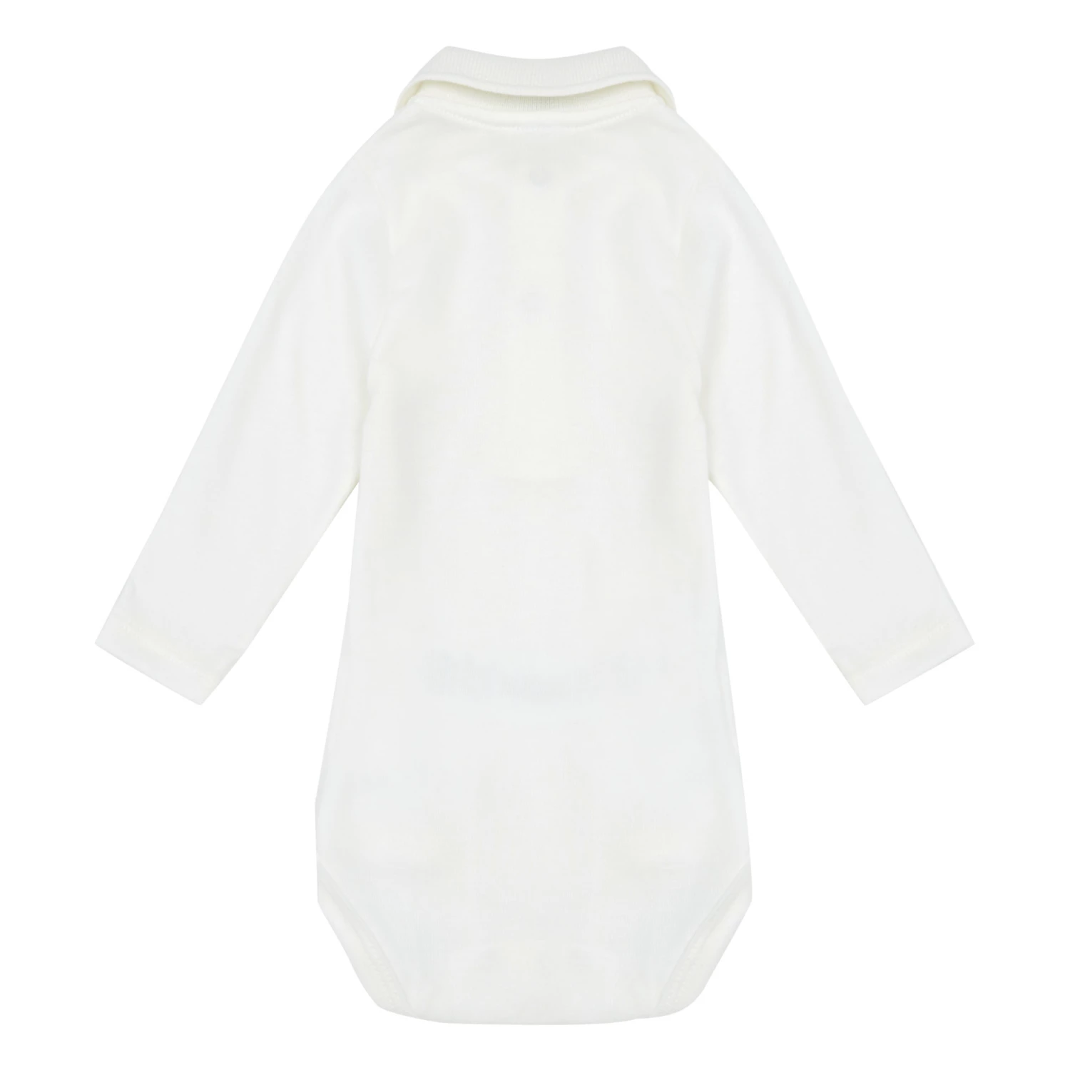 Teddy Polo Collar Babygrow White Petit Bateau Fashion Baby 2 Teddy Polo Collar Babygrow White Petit Bateau Fashion Baby - Image 2