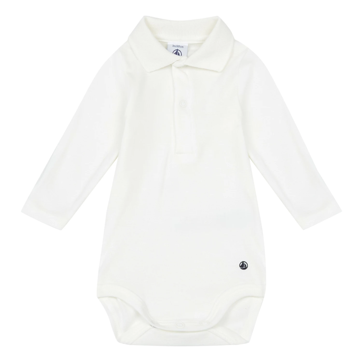 Teddy Polo Collar Babygrow White Petit Bateau Fashion Baby 1 Teddy Polo Collar Babygrow White Petit Bateau Fashion Baby