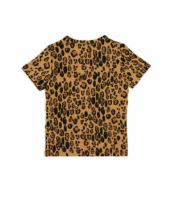 Tencel Leopard Print T-shirt Brown Mini Rodini Fashion Baby, Children -Baby Tops Elegant Store tencel leopard print t shirttencel leopard print t shirt brown mini rodini fashion baby children 1