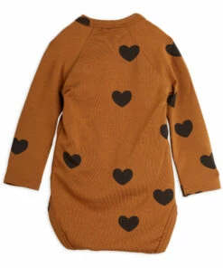 Tencel Wrapover Babygrow Brown Mini Rodini Fashion Baby -Baby Tops Elegant Store tencel wrapover babygrow brown mini rodini fashion baby 3