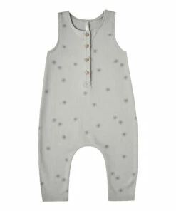 Terry Buttoned Sun Jumpsuit Grey Rylee + Cru Fashion Baby, Children