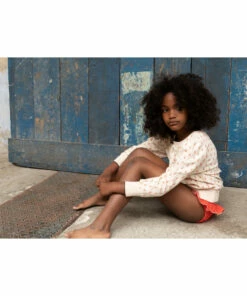 Terry Cloth Apple Sweatshirt Ecru Emile et Ida Fashion Baby, Children -Baby Tops Elegant Store terry cloth apple sweatshirt ecru emile et ida fashion baby children 2