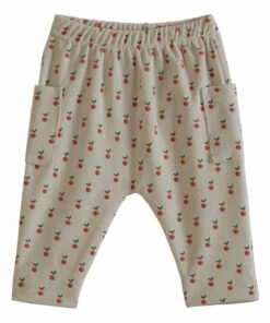 Terry Cloth Fruit Harem Pants Dusty Pink Emile et Ida Fashion Baby