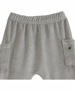 Terry Cloth Harem Pants Grey Emile et Ida Fashion Baby -Baby Tops Elegant Store terry cloth harem pants grey emile et ida fashion baby 1