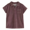 Terry Cloth Polo Shirt Purple Emile et Ida Fashion Baby, Children