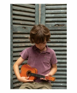 Terry Cloth Polo Shirt Purple Emile et Ida Fashion Baby, Children -Baby Tops Elegant Store terry cloth polo shirt purple emile et ida fashion baby children 2