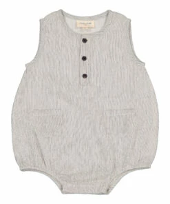 Thad Striped Romper Ecru Louis Louise Fashion Baby