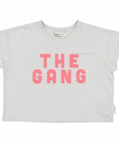 The Gang Organic Cotton T-shirt Light grey Piupiuchick Fashion Teen, Baby, Children