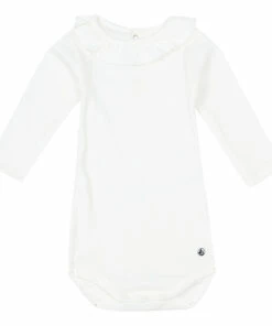 Tiana Peter Pan Collar Babygrow White Petit Bateau Fashion Baby