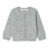 Tibile Cashmere Cardigan Grey blue Bonpoint Fashion Baby