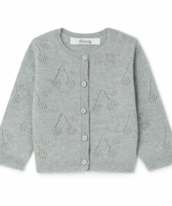 Tibile Cashmere Cardigan Grey blue Bonpoint Fashion Baby