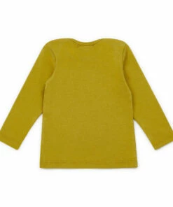 Tina Organic Cotton T-shirt Ochre Bonton Fashion Baby -Baby Tops Elegant Store tina organic cotton t shirt ochre bonton fashion baby 2
