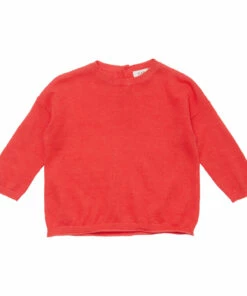 Todea Linen and Cotton Baby Jumper Red Caramel Fashion Baby