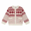 Try Cashmere Cardigan - Christmas Collection - Ecru Bonpoint Fashion Baby