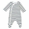 Tuchote Organic Cotton Striped Pyjamas Blue Petit Bateau Fashion Baby