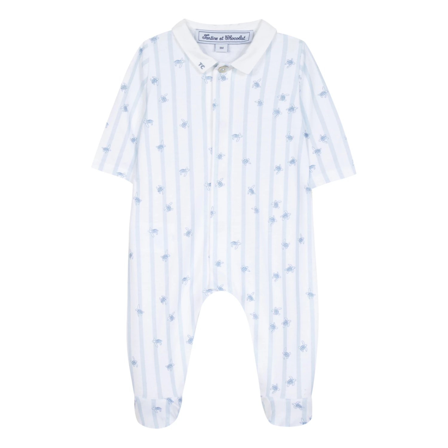 Turtle Footed Pyjamas Ecru Tartine et Chocolat Fashion Baby 1 Turtle Footed Pyjamas Ecru Tartine et Chocolat Fashion Baby