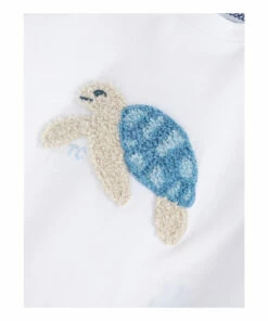 Turtle T-shirt Ecru Tartine et Chocolat Fashion Baby -Baby Tops Elegant Store turtle t shirt ecru tartine et chocolat fashion baby 2