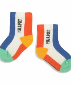 Two-Tone Socks Ecru Bobo Choses Fashion Baby