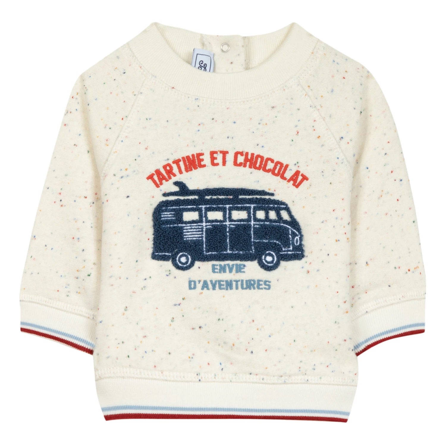 Van Sweatshirt Heather white Tartine et Chocolat Fashion Baby 1 Van Sweatshirt Heather white Tartine et Chocolat Fashion Baby
