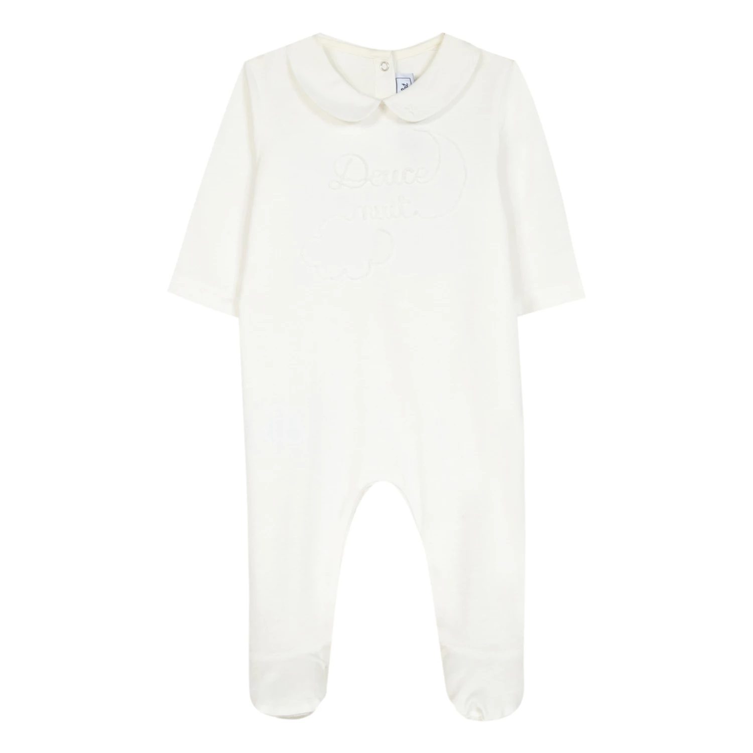 Velour Footed Pyjamas Ecru Tartine et Chocolat Fashion Baby 1 Velour Footed Pyjamas Ecru Tartine et Chocolat Fashion Baby