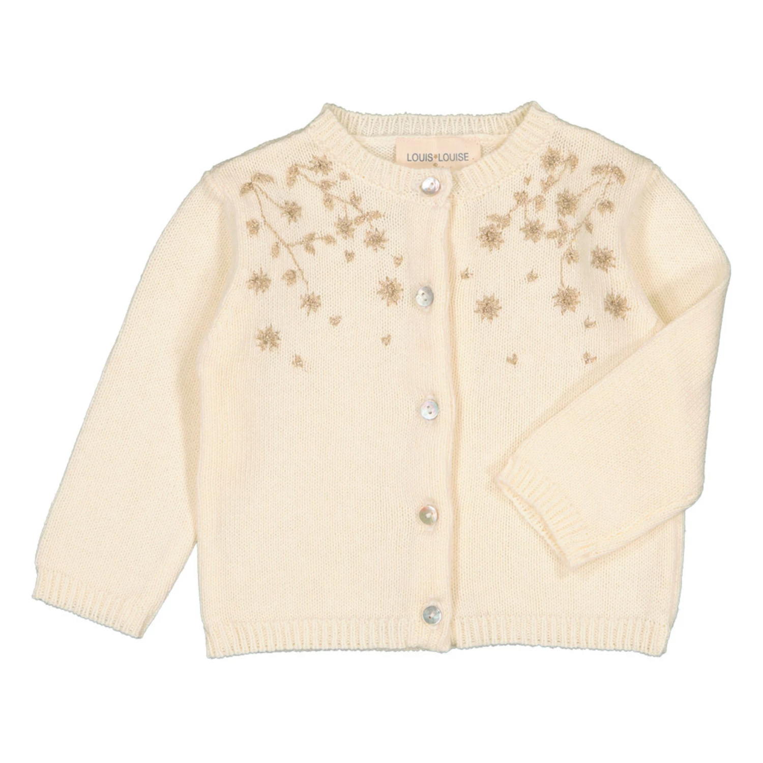Vianne Hand Embroidered Cardigan Ecru Louis Louise Fashion Baby, Children 2 Vianne Hand Embroidered Cardigan Ecru Louis Louise Fashion Baby, Children - Image 2