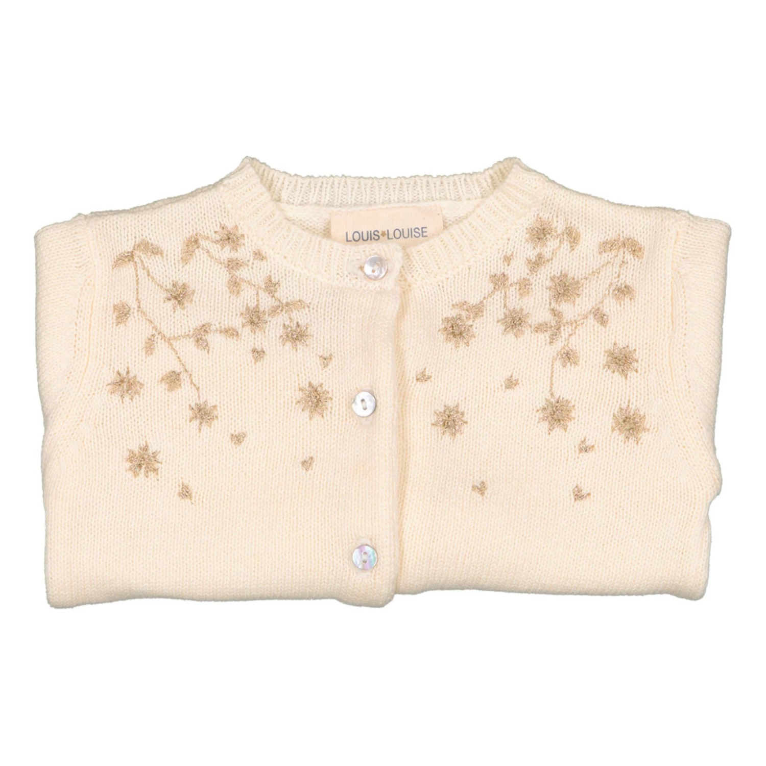 Vianne Hand Embroidered Cardigan Ecru Louis Louise Fashion Baby, Children 3 Vianne Hand Embroidered Cardigan Ecru Louis Louise Fashion Baby, Children - Image 3