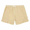 Vichy Birch Organic Cotton Shorts Yellow Konges Slojd Fashion Baby, Children