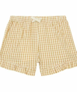 Vichy Birch Organic Cotton Shorts Yellow Konges Slojd Fashion Baby, Children
