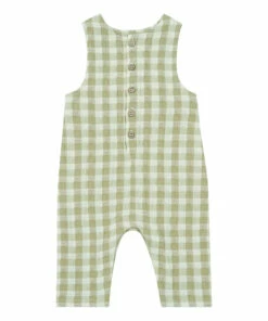 Vichy Buttoned Jumpsuit Yellow Rylee + Cru Fashion Baby, Children