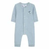 Waffle Jumpsuit Blue Tartine et Chocolat Fashion Baby