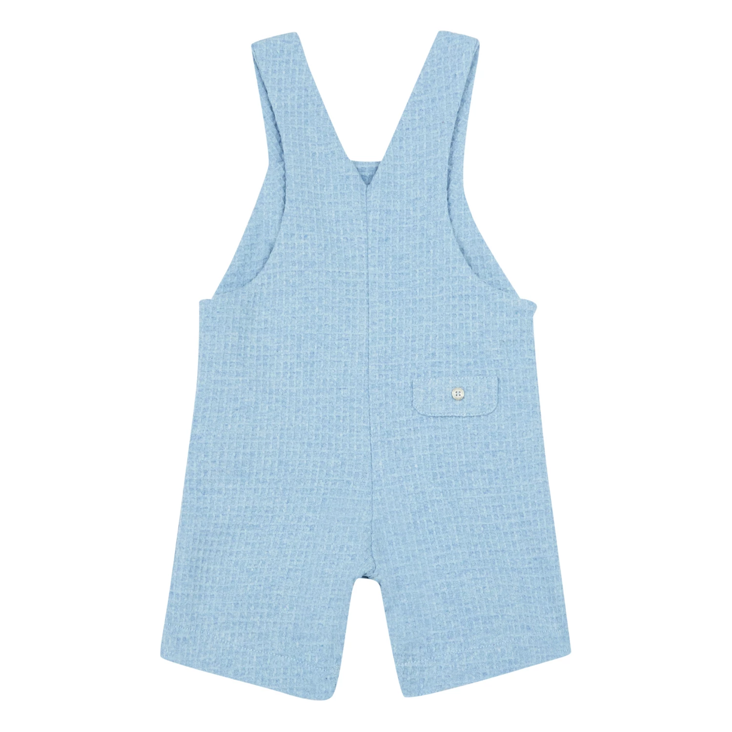 Waffle Overalls Blue Tartine et Chocolat Fashion Baby 3 Waffle Overalls Blue Tartine et Chocolat Fashion Baby - Image 3
