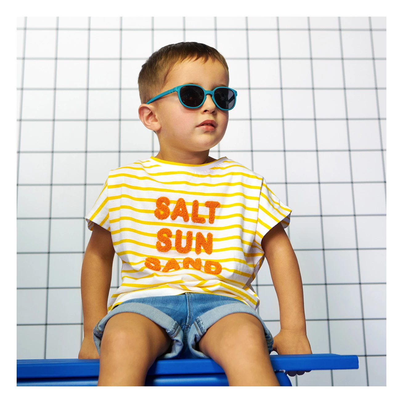 Wazz Sunglasses with Removable Strap Blue Green KI ET LA Fashion Baby, Children 2 Wazz Sunglasses with Removable Strap Blue Green KI ET LA Fashion Baby, Children - Image 2