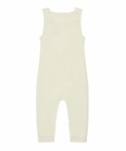 Wool and Minota Cotton Dungarees Ecru Bonton Fashion Baby -Baby Tops Elegant Store wool and minota cotton dungarees ecru bonton fashion baby 2
