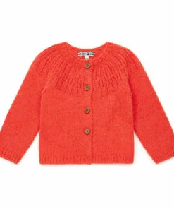 Woollen Cardigan Red Bonton Fashion Baby