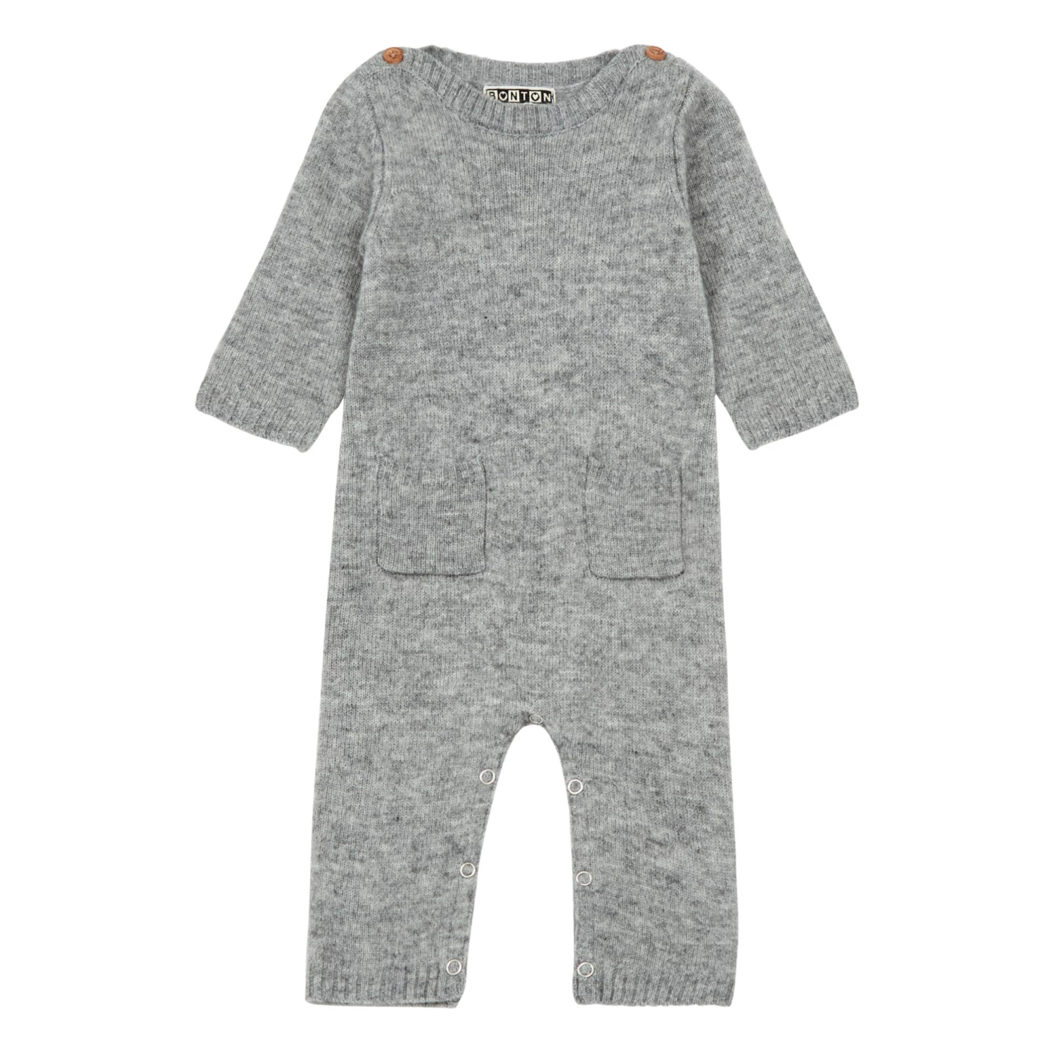 Woollen Jumpsuit Grey Bonton Fashion Baby 1 Woollen Jumpsuit Grey Bonton Fashion Baby