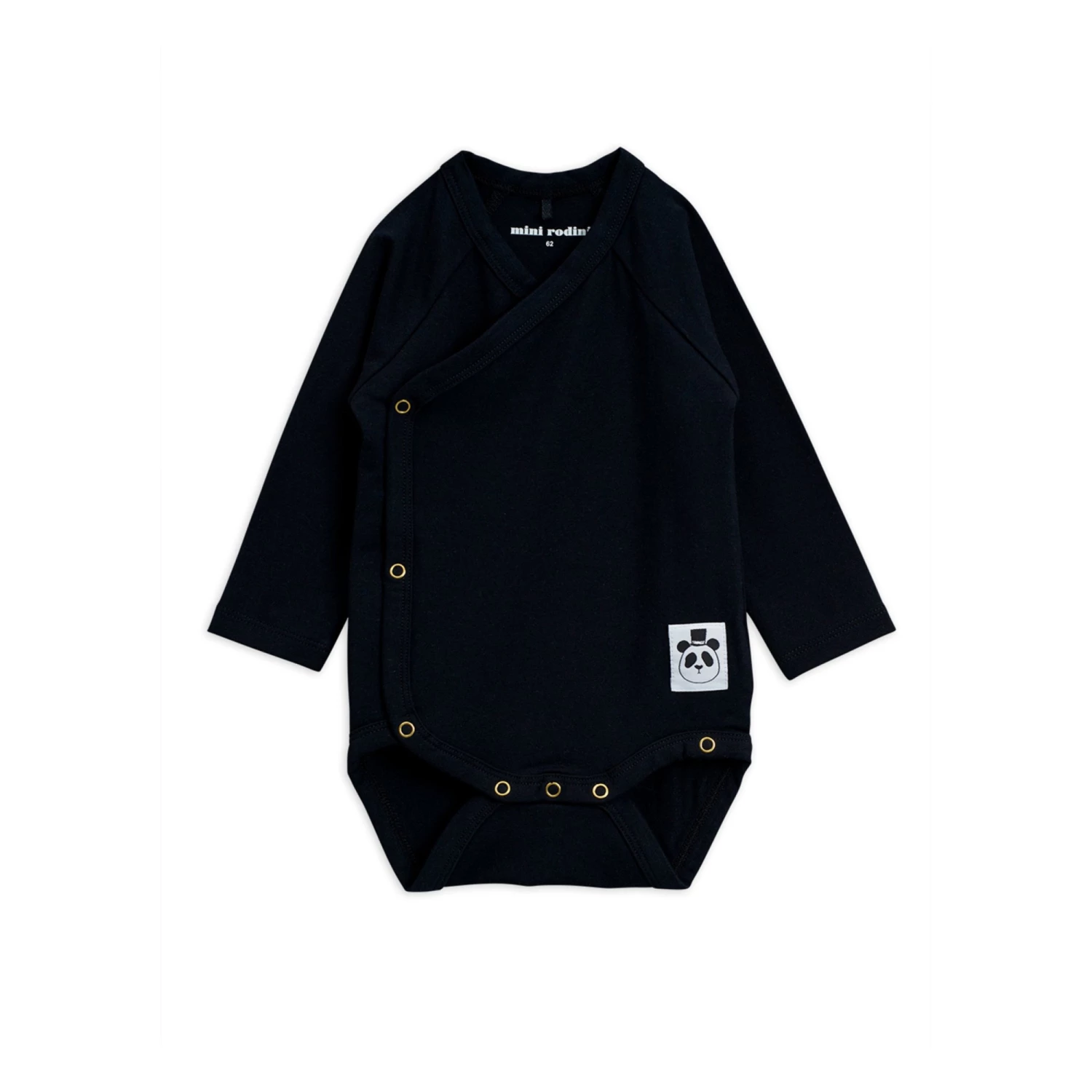 Wrapover Baby Bodysuit Black Mini Rodini Fashion Baby 1 Wrapover Baby Bodysuit Black Mini Rodini Fashion Baby