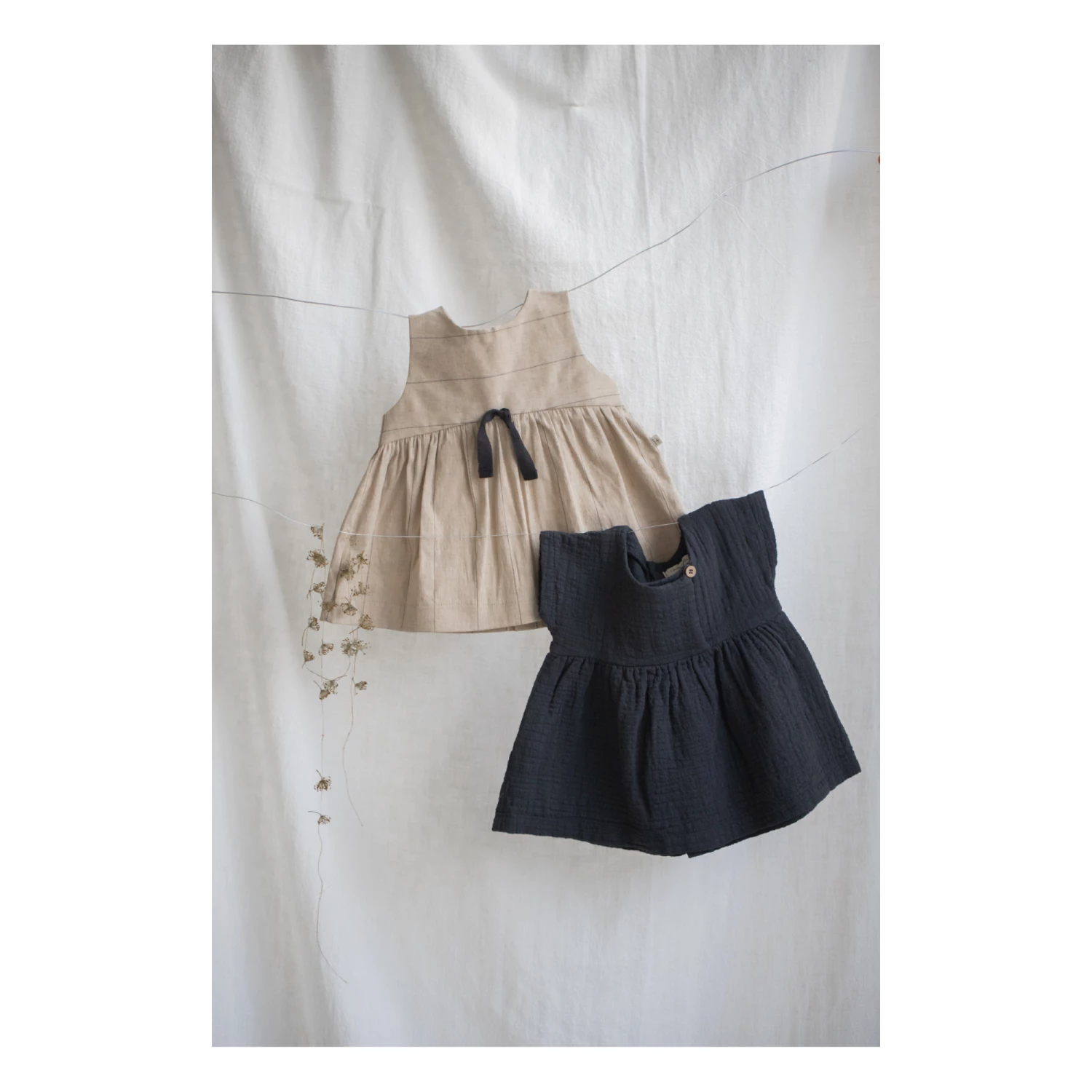 Xenia Double Cotton Muslin Dress Carbon 1+ in the family Fashion Baby, Children 2 Xenia Double Cotton Muslin Dress Carbon 1+ in the family Fashion Baby, Children - Image 2