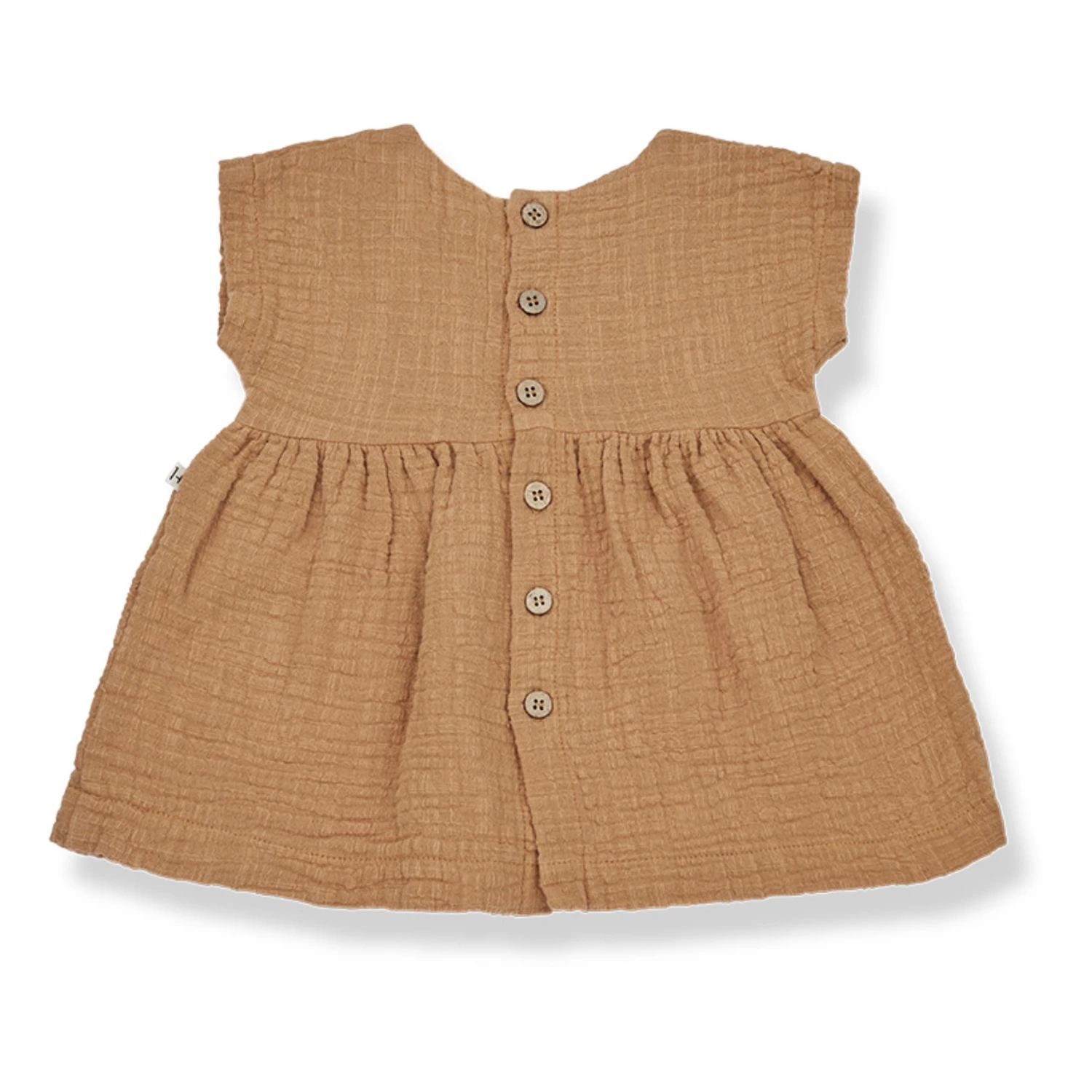 Xenia Double Cotton Muslin Dress Chocolate 1+ in the family Fashion Baby, Children 2 Xenia Double Cotton Muslin Dress Chocolate 1+ in the family Fashion Baby, Children - Image 2