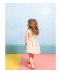 Zoé Striped Dress and Bloomers Ecru Ketiketa Fashion Baby -Baby Tops Elegant Store zo eacute striped dress and bloomers ecru ketiketa fashion baby 2